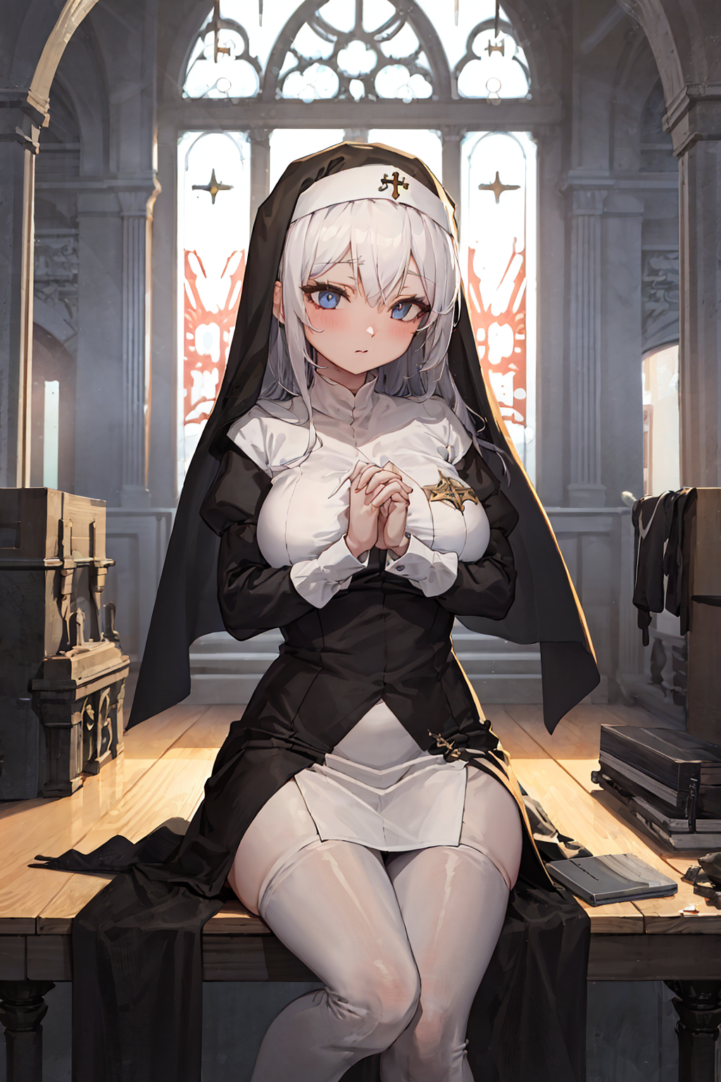 01600-1883913798-_lora_hiting-prayhandsv1e8_0.8_,masterpiece, best quality, hyper detailed, prayhands, interlocked fingers, own hands together, 1.png